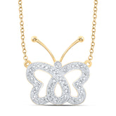 1/4CTW-DIA NK BUTTERFLY NECKLACE